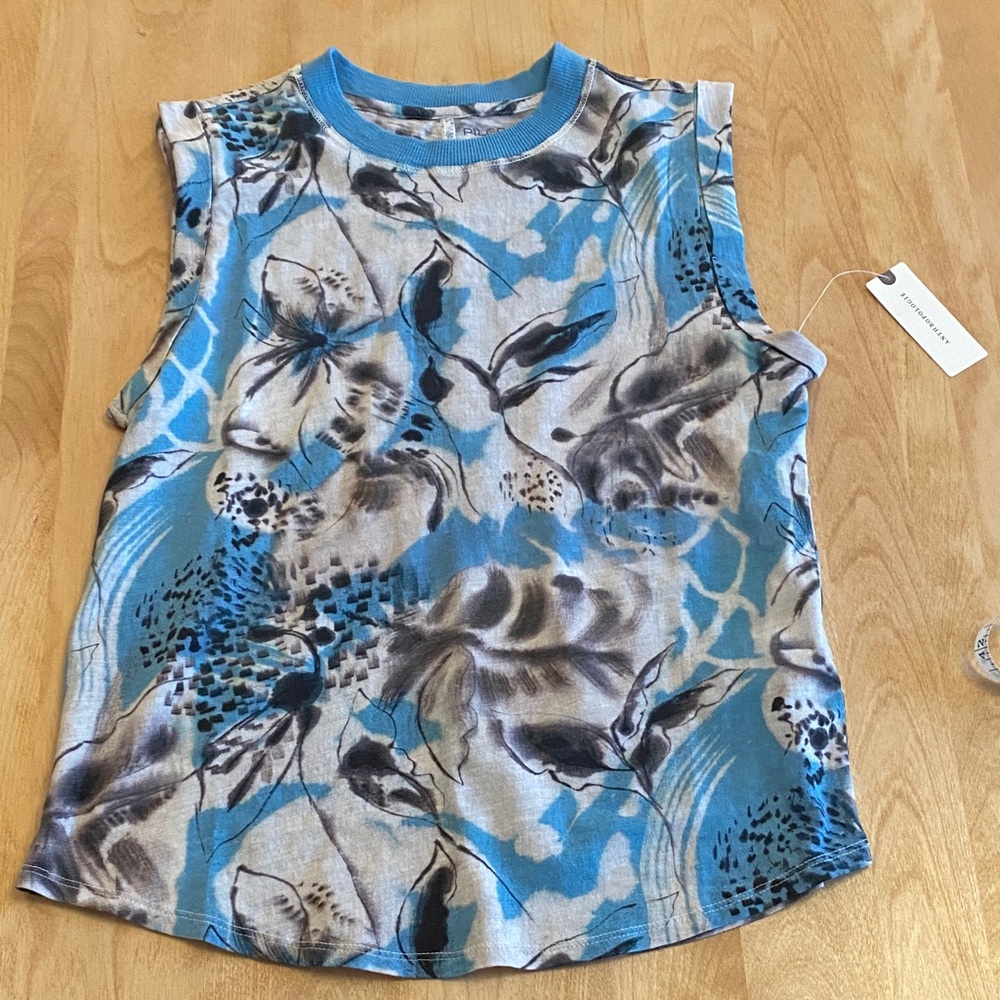 Pilcro Artist Top With Abstract Floral Pattern